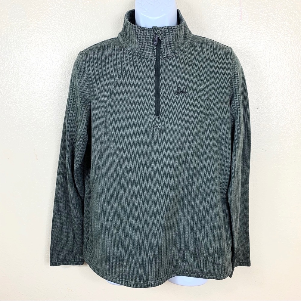 CINCH Men’s Pullover sweater Gray zipper Neck L